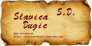 Slavica Dugić vizit kartica